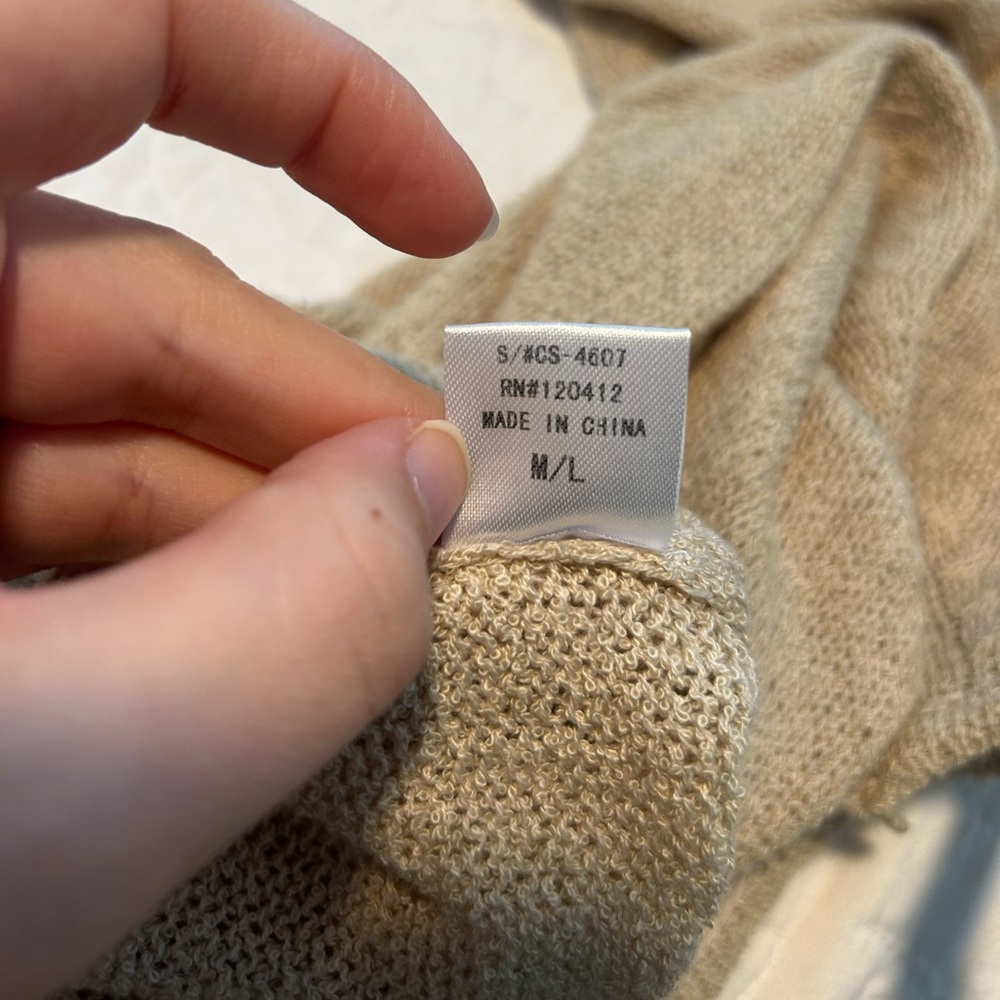 Tan Open Back Sweater - Picture 4 of 7